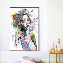 Load image into Gallery viewer, Modern Abstract Portrait Posters and Prints Wall Art Canvas Painting Flower Sex Woman Wall Art Poster for Living Room Home Decor - SallyHomey Life&#39;s Beautiful