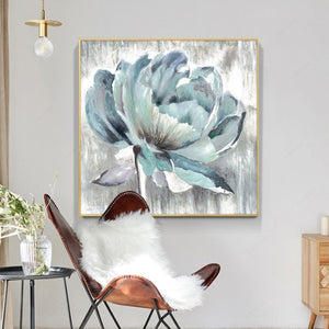 100% Hand Painted Modern white flower Oil Painting On Canvas Wall Art Frameless Picture Decoration For Live Room Home Decor Gift