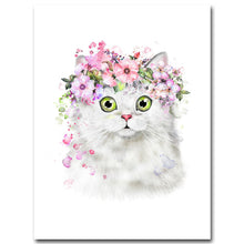 Load image into Gallery viewer, Kawaii Animal Rabbit Cat Nursery Canvas Poster Canvas Prints Wall Art Painting Wall Pictures for Children Living Room Home Decor - SallyHomey Life&#39;s Beautiful
