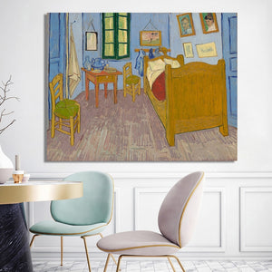 Posters and Prints on Canvas Wall Art Canvas Painting Vincent's Bedroom in Arles Decorative Pictures for Living Room Home Decor - SallyHomey Life's Beautiful