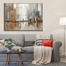 Load image into Gallery viewer, Original Hand Painted Modern Knife Building Scenery Oil Painting Wall Decor Street Landscape For Room Decor Painting On Canvas - SallyHomey Life&#39;s Beautiful