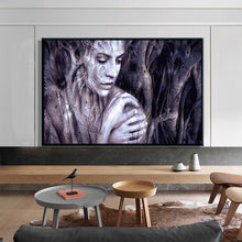 Load image into Gallery viewer, Modern Posters and Prints Wall Art Canvas Painting Wood Carving Women Portrait Decorative Painting for Living Room Home Decor - SallyHomey Life's Beautiful