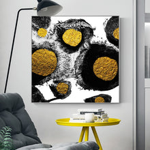 Load image into Gallery viewer, Glamour Abstract Artwork, Black And Gold Abstract Canvas Print, Posters and Prints Wall Decor Canvas Paintings for Living Room - SallyHomey Life&#39;s Beautiful