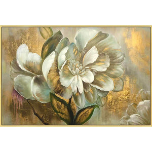 100% Hand Painted Golden Flower Art Oil Painting On Canvas Wall Art Frameless Picture Decoration For Live Room Home Decor Gift