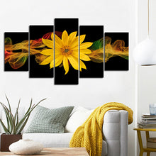 Load image into Gallery viewer, 🔥 Modern Abstract Posters and Prints Wall Art Canvas Painting 5pcs Abstract Yellow Flower Decorative Picture for Living Room Decor - SallyHomey Life&#39;s Beautiful