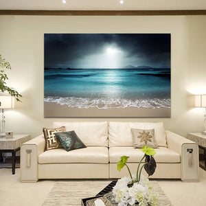 Modern Seascape Posters and Prints Wall Art Canvas Painting Clouds Wall Paintings Decorative Pictures for Living Room Home Decor - SallyHomey Life's Beautiful