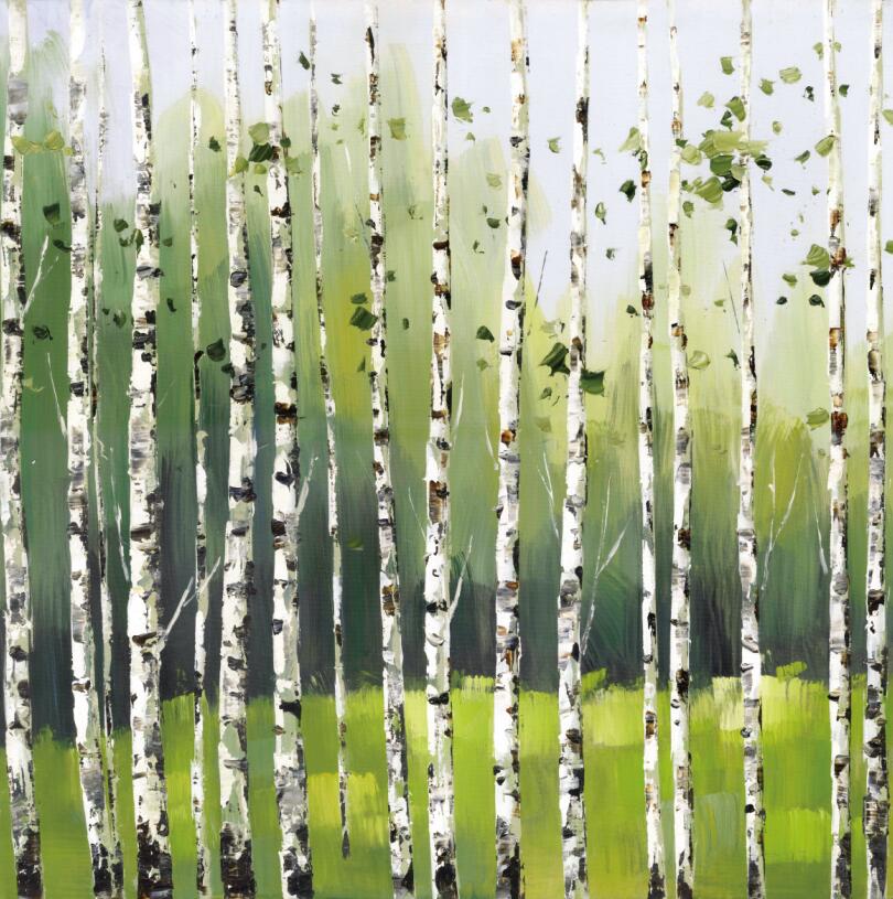 Modern Trees Posters and Prints Wall Art Canvas Painting Abstract Birch Forest Decorative Painting Picture for Living Room Decor - SallyHomey Life's Beautiful