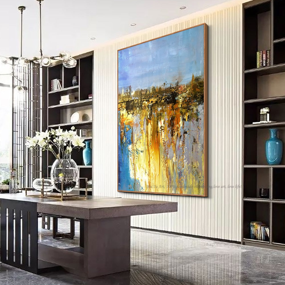 Large handmade cuadro decorativo canvas moderno abstract living room canvas art oil painting for bedroom picture home deco art - SallyHomey Life's Beautiful