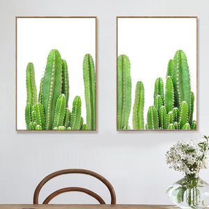 Fresh Cactus Tropical Succulents Plant Wall Art Canvas Painting Nordic Posters And Prints Wall Pictures For Living Room Decor - SallyHomey Life's Beautiful