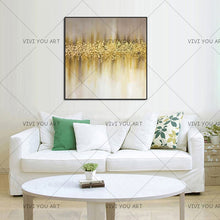 Load image into Gallery viewer, Large Abstract Painting Original Texture Modern Sky Light Blue Silver And Gold Foil Metal Glitter White Painting Hand pained