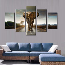 Load image into Gallery viewer, Modern Animals Posters and Prints Wall Art Canvas Painting 5Pcs The Giant Elephant Pictures for Living Room Wall Home Decoration - SallyHomey Life&#39;s Beautiful