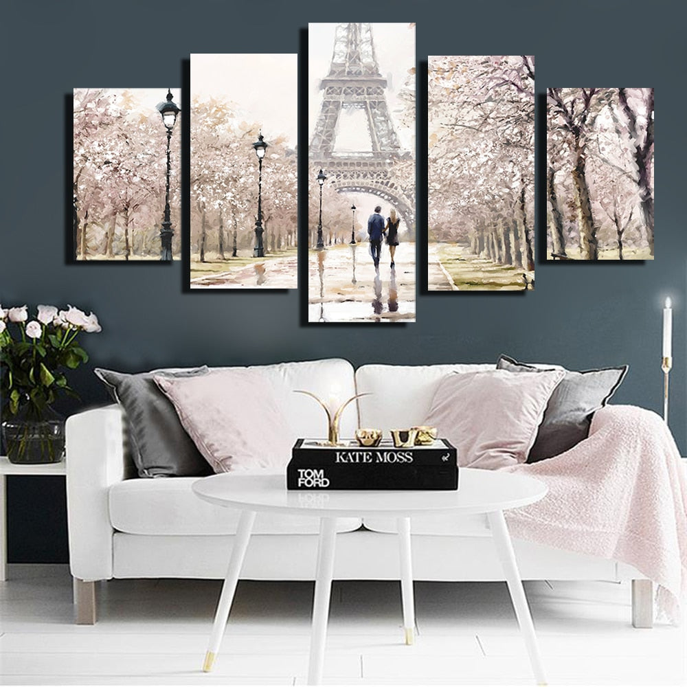 5Pcs Lover Walks Under The Eiffel Tower - SallyHomey Life's Beautiful