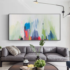 Modern paintings abstract horizontal canvas living room pictures on the wall handmade oil painting wall art watercolor art large - SallyHomey Life's Beautiful