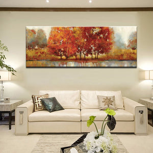 Modern Abstract Landscape Art Craft Painting Hand Painting Print on Canvas Oil Painting for Living Room Home Wall Decoration - SallyHomey Life's Beautiful
