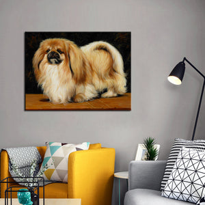Modern Pet Posters and Prints Wall Art Canvas Painting Cute Pekingese Pictures Wall Decoration For Living Room Wall Gift - SallyHomey Life's Beautiful