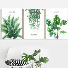Load image into Gallery viewer, Banana Leaves Monstera Plants Wall Art Canvas Painting Nordic Posters And Prints Wall Pictures For Living Room Bed Room Decor - SallyHomey Life&#39;s Beautiful