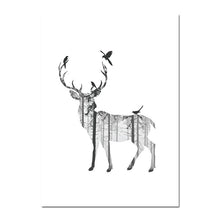 Load image into Gallery viewer, Scandinavian Deer Forest Landscape Canvas Poster Life Quote Nordic Style Wall Art Print Painting Decoration Picture Home Decor - SallyHomey Life&#39;s Beautiful