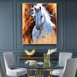 100% Hand Painted Abstract Horse'head Art Painting On Canvas Wall Art Wall Adornment Picture Painting For Living Room Home Decor