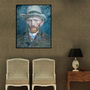 Wall Art Poster Prints on Canvas, Van Gogh Famous Abstract Portrait Canvas Paintings for Living Room Wall Home Decor No Frame - SallyHomey Life's Beautiful