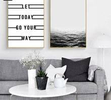 Load image into Gallery viewer, Ocean Sea Landscape Wall Art Canvas Poster Motivational Nordic Minimalist Print Painting Wall Picture for Living Room Home Decor - SallyHomey Life&#39;s Beautiful
