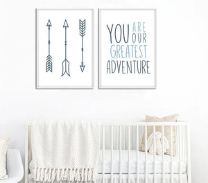 Nursery Quote Wall Art Canvas Posters Cartoon Minimalist Prints Nordic Style Painting Picture Children Baby Bedroom Decoration - SallyHomey Life's Beautiful