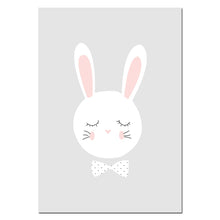 Load image into Gallery viewer, Star Rabbit Cartoon Wall Art Canvas Poster Nursery Quote Prints Nordic Style Painting Wall Picture Children Bedroom Decoration - SallyHomey Life&#39;s Beautiful