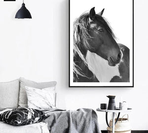 Horse Sea Wall Art canvas Poster Landscape Print Minimalist Nordic Decoration Painting Decorative Picture - SallyHomey Life's Beautiful