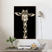 Load image into Gallery viewer, Animal Painting Posters and Print on Canvas Wall Art Oil Painting for Living Room Home Decoration Cute Giraffe Pictures No Frame - SallyHomey Life&#39;s Beautiful