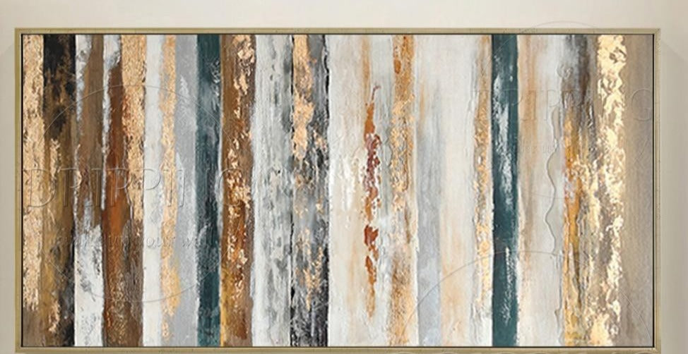 New Arrivals Hand-painted High Quality Contemporary Abstract Oil Painting on Canvas Large Canvas Painting Abstract Gold Painting - SallyHomey Life's Beautiful
