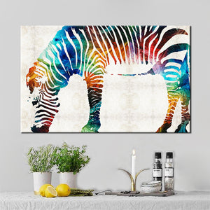 70x100cm - Abstract Animals Posters and Prints Wall Art Canvas Painting Horse And Lion Pictures For Living Room Home Decoration - SallyHomey Life's Beautiful