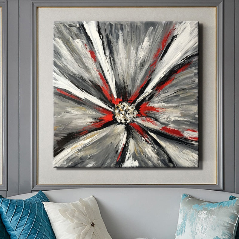 Modern Abstract Posters and Prints Wall Art Canvas Painting Wall Decoration Hand Made Flower Pictures For Living Room Frameless - SallyHomey Life's Beautiful