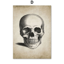 Load image into Gallery viewer, Brain Finger skull Human Anatomy Poster Vintage Wall Art Canvas Painting Nordic Posters And Prints Wall Pictures For Living Room - SallyHomey Life&#39;s Beautiful
