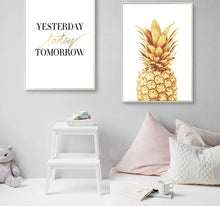 Load image into Gallery viewer, Pineapple Motivational Quotes Minimalist Art Canvas Poster Painting Wall Picture Print Modern Home Office Room Decoration - SallyHomey Life&#39;s Beautiful