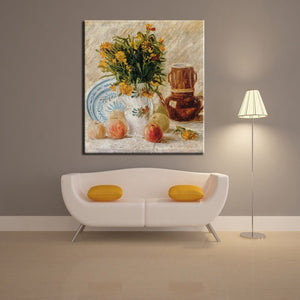 Famous Abstract Oil Painting Van Gogh Coffee and Fruits Canvas Painting Wall Painting for Living Room Home Decoration Frameless - SallyHomey Life's Beautiful