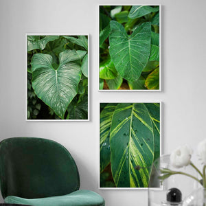 Fresh Green Lotus Leaf Wall Art Canvas Painting Nordic Posters And Prints Wall Pictures For Living Room Scandinavian Home Decor - SallyHomey Life's Beautiful