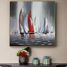 Load image into Gallery viewer, Wall Decoration Canvas Painting Modern Abstract Seascape Posters and Prints Wall Art Sailboat Pictures for Living Room Frameless - SallyHomey Life&#39;s Beautiful