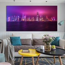 Load image into Gallery viewer, Modern Landscape Posters and Prints Wall Art Canvas Painting Hong Kong Night Scene Picture for Living Room Cuadros Decoracion - SallyHomey Life&#39;s Beautiful
