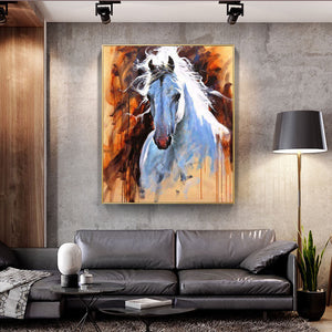 100% Hand Painted Abstract Horse'head Art Painting On Canvas Wall Art Wall Adornment Picture Painting For Living Room Home Decor