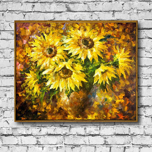 100% Hand painted sunflowers plants high-quality Art Painting On Canvas Wall Art Wall Painting Adornment pictures For Home Decor