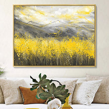 Load image into Gallery viewer, 100% Hand Painted Abstract Gold Wheat Art Painting On Canvas Wall Art Wall Adornment Pictures Painting For Live Room Home Decor