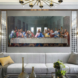 Leonardo Da Vinci's The Last Supper Posters and Print Wall Art Canvas Painting Famous Painting Art for Living Room Cuadros Decor - SallyHomey Life's Beautiful