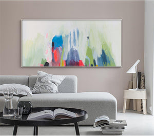 Modern paintings abstract horizontal canvas living room pictures on the wall handmade oil painting wall art watercolor art large - SallyHomey Life's Beautiful