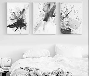 Black White Watercolor Abstract Realism Wall Art Canvas Posters and Prints Painting Wall Pictures for Living Room Home Decor - SallyHomey Life's Beautiful