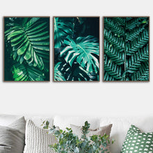 Load image into Gallery viewer, Green Big Scale Monstera Fern Leaf Wall Art Canvas Painting Nordic Posters And Prints Wall Pictures For Living Room Home Decor - SallyHomey Life&#39;s Beautiful