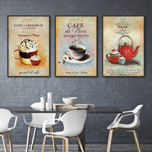 Load image into Gallery viewer, Nordic Poster Vintage Modern Minimalist Coffee Dessert Canvas painting Abstract Home Decoration Kitchen Wall Pictures No Frame - SallyHomey Life&#39;s Beautiful