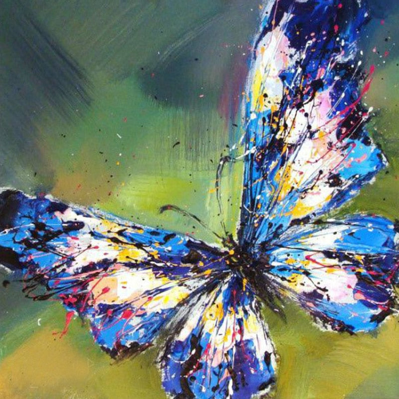 100% Hand Painted Modern Abstract Butterfly Oil Painting On Canvas Wall Art Frameless Picture Decoration For Live Room Home Deco