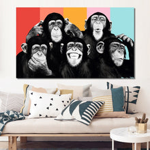 Load image into Gallery viewer, Modern Animals Posters and Prints Wall Art Canvas Pianting Cute Orangutans Decorative Pictures for Living Room Cuadros Decor - SallyHomey Life&#39;s Beautiful