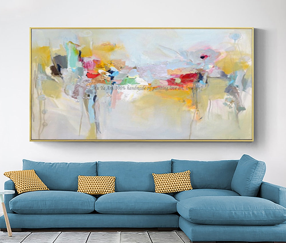 Large canvas wall art acrylic painting modern paintings wall painting hand painted canvas oil painting wall pictures for bedroom - SallyHomey Life's Beautiful