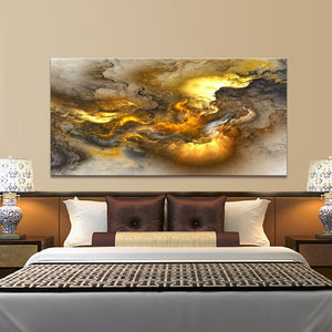 Modern Posters and Prints on Canvas Wall Art Oil Painting for Living Room Home Decor Creative Abstract Colorful Clouds Pictures - SallyHomey Life's Beautiful