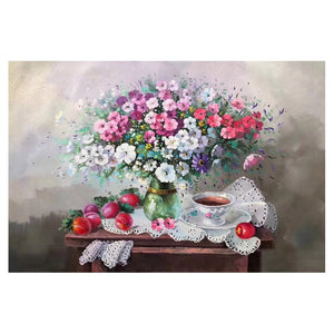 100% Hand Painted Abstract Vase Flower Oil Painting On Canvas Wall Art Wall Adornment Pictures Painting For Live Room Home Decor